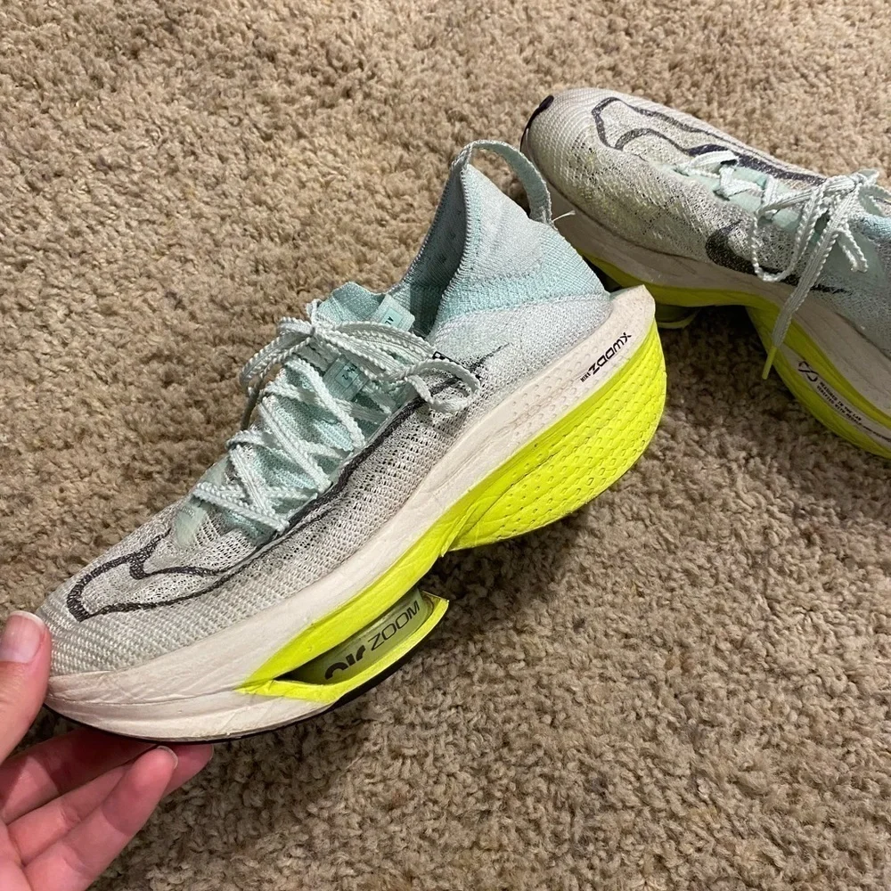 Nike Women’s Air Zoom Alphafly Next% 2 Atomknit Sneakers Teal Size 8 Athletic